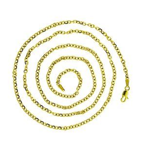 30" Cable Link Unisex Chain 14k Yellow Gold Necklace